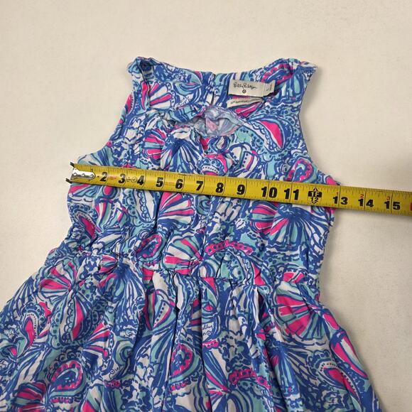 Lilly Pulitzer Dress Girls Large 20th Anniversary Maxi Shell Print Rayon - Picture 9 of 10